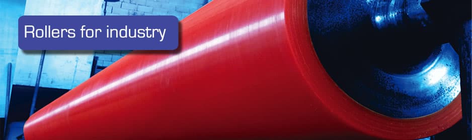 Industrial rollers in a production line