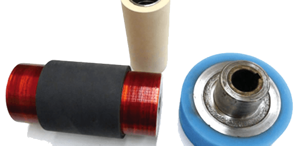 Range of moulded polyurethane components in various colours